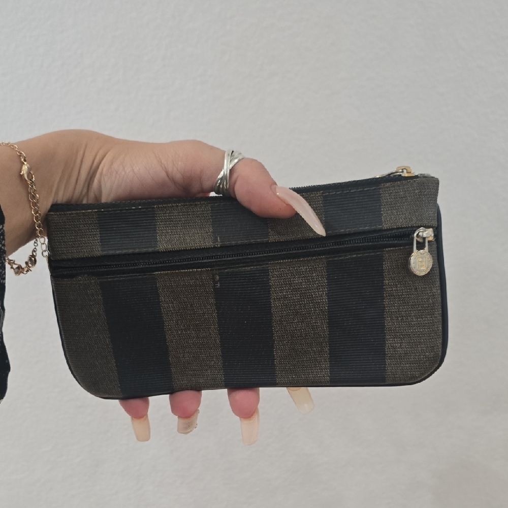 Fendi Black and Brown Striped Pouch - Picture 13 of 16